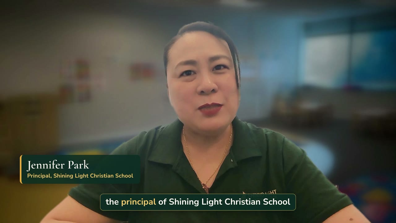 A one-minute welcome from Jennifer Park, Principal of Shining Light Christian School